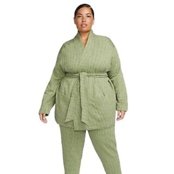 Brand New Nike ThermaFIT Oversized Fit Yoga Training Reversible Green Robe 1X - Picture 1 of 17